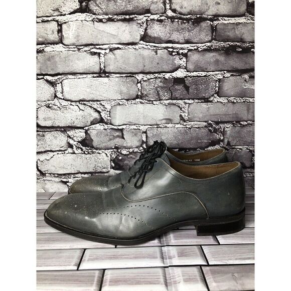 Donald J. Pliner SVEN-43 Blue Gray Leather Wingtip Dress Oxford Shoes Men Sz 10M main image 10